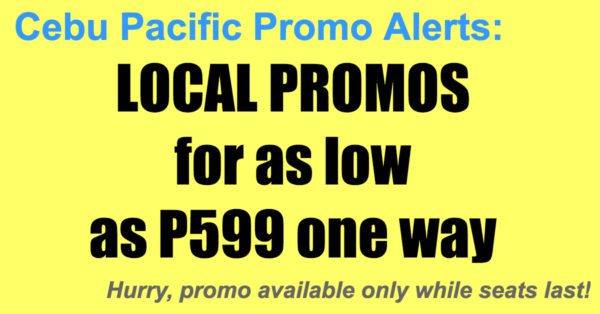 Cebu Pacific Local Promos Jan-Mar 2018