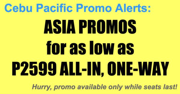 Cebu Pacific Asia Promos Nov 2017-Mar 2018