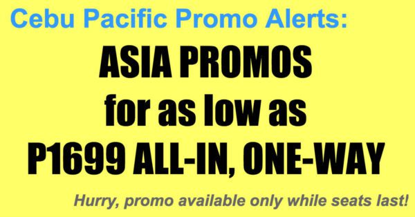 Cebu Pacific Asia Promos Dec 2017-Mar 2018