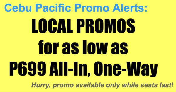 Cebu Pacific Local Promos Jun-Sept 2018 for P699 All-In, One-Way