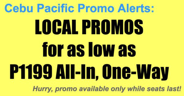 Cebu Pacific Local Sale May-Sept 2018