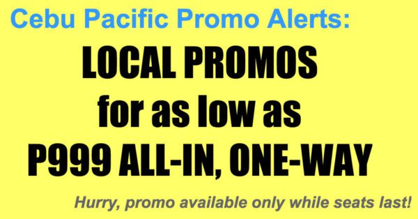 Cebu Pacific Airways Local Promos Apr-Jul 2018