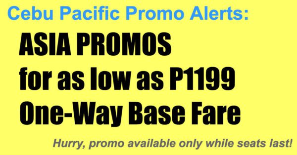 Cebu Pacific Asia Promo Nov 2018-Mar 2019