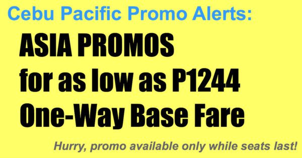 Cebu Pacific Asian Sale Jan-Apr 2019