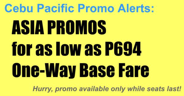 Cebu Pacific Asia Promo Jan-Apr 2019