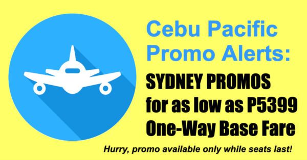 Cebu Pacific Sydney Promo Mar-Sept 2019