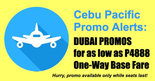 Cebu Pacific Dubai Promos Mar-Sept 2019
