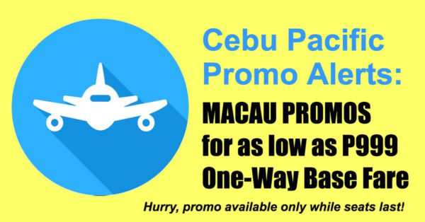 Cebu Pacific Macau Promo