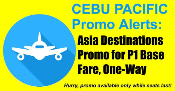 Cebu Pacific Piso Promo
