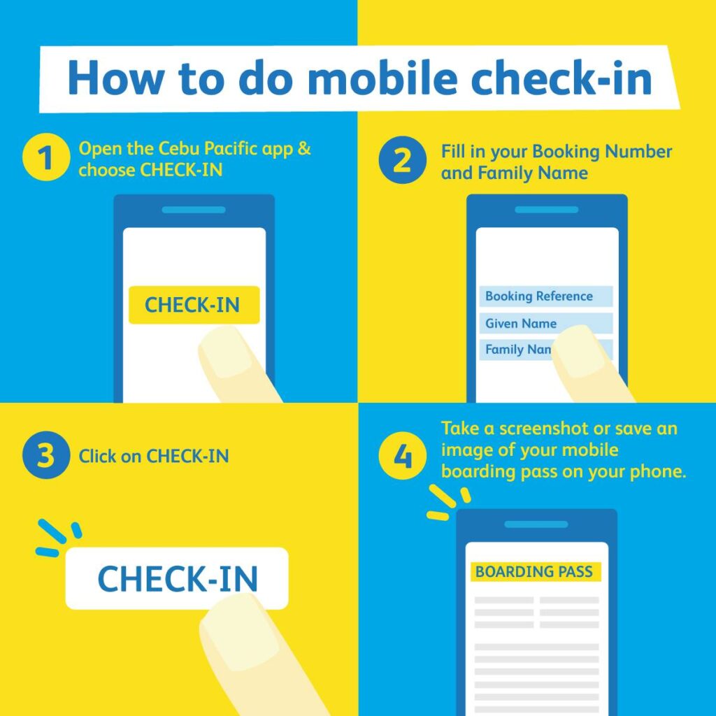 Cebu Pacific Check In via Mobile App